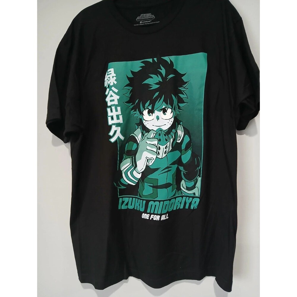 My Hero Academia Anime T-Shirt. Izuku Midoriya. One For All. Men Size XL.